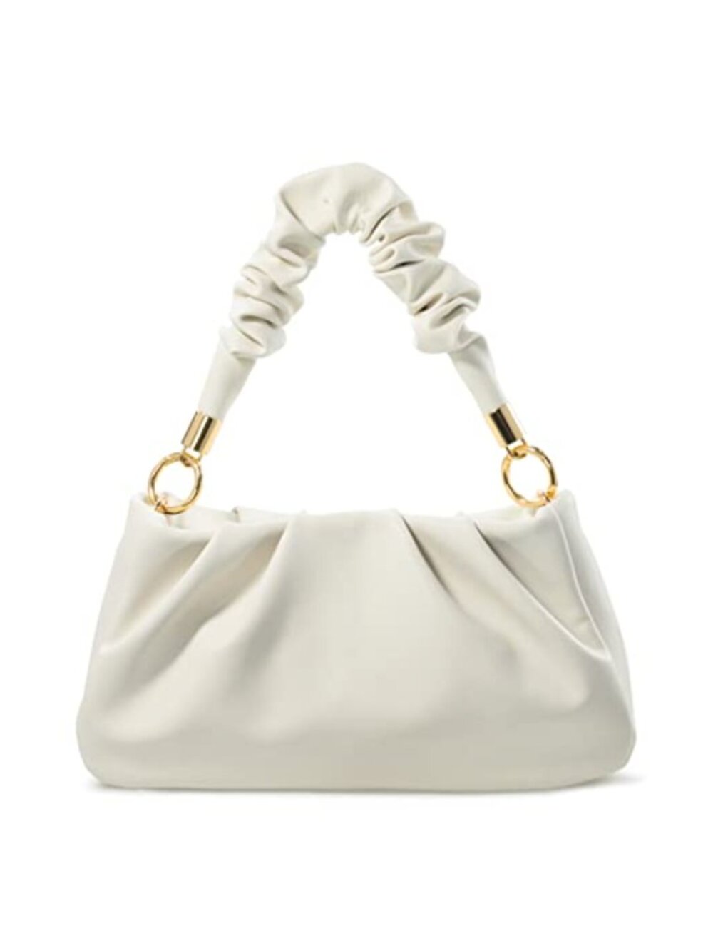 Soft Vegan Leather Cloud Pouch Shoulder Bag Hobo Chain Crossbody